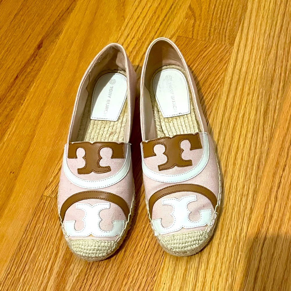 Tory Burch light Pink Espadrilles Flats Size 8